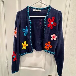 Zara Cotton Embroidered Sweater